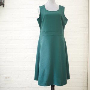 Green Strapless A-Line dress